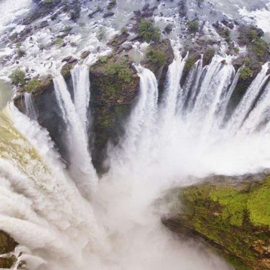 An Aerial View of Jog Falls in its might