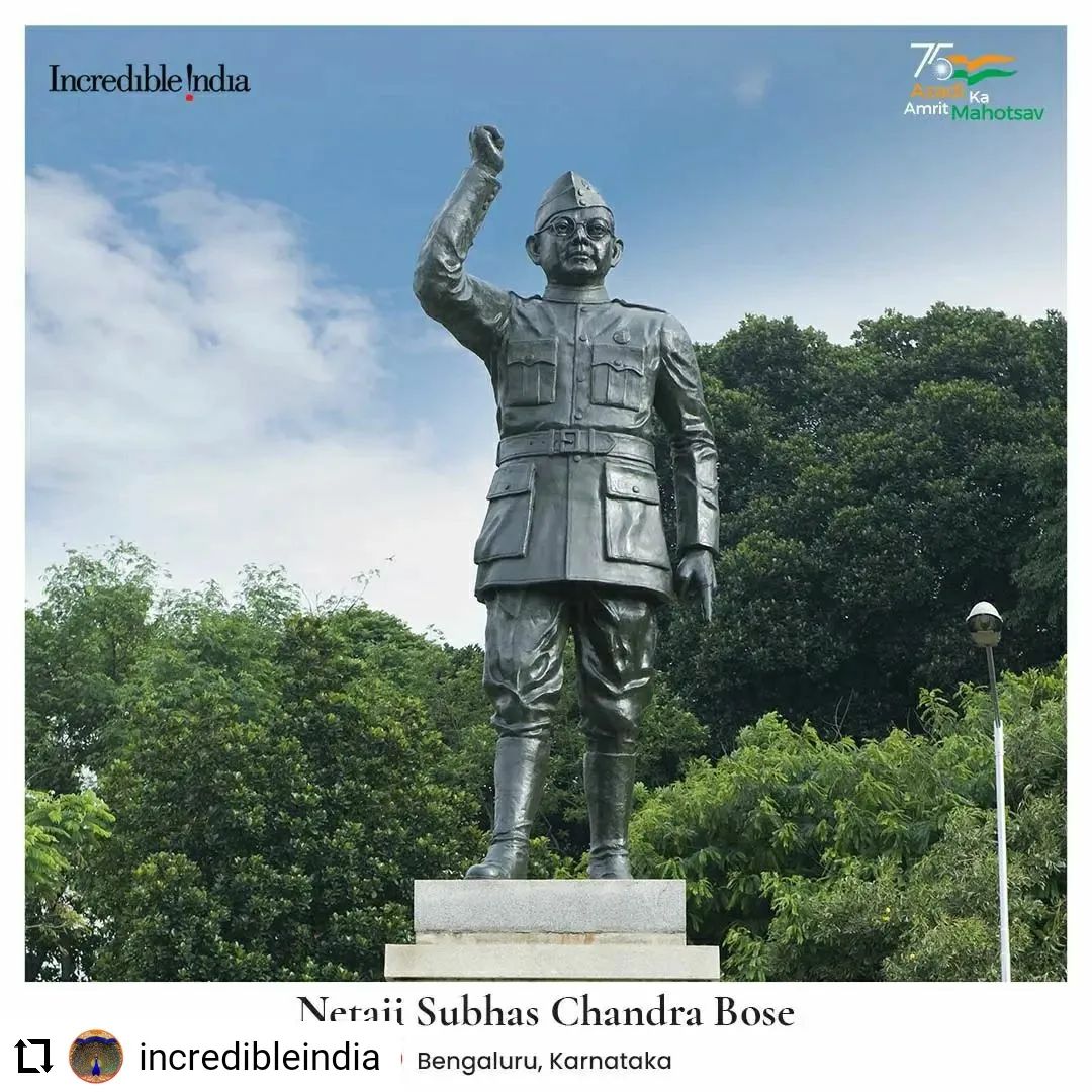 #Repost @incredibleindia
...
Marking 2nd Parakram Diwas on 23rd January 2022, Incredible India pays a heartfelt tribute to Netaji Subhas Chandra Bose on his 126th birth anniversary. A far-sighted visionary in Indian Freedom Struggle Movement, Netaji founded the Indian National Army, and ensured the formation of both male and female battalions in Azad Hind Fauj to have an equal representation in the Indian Freedom Movement. To know more such facts about him, Incredible India encourages you to visit these places, which played a significant role in his journey.

@gkishanreddyofficial @kishan_reddy_office_official @shripadyessonaik @ajaybhattuk @pibindia @karnatakaworld @manipurtourismofficial @odishatourismofficial
@bengaltourismgov

#ParakramDiwas2022 #DekhoApnaDesh 
#Travel #TravelGram #Traveling #TravelBlogger #Traveler #TravelLife #TravelDiaries #LovetoTravel #Travelmore #Travelbug #Explore #GoExplore #Explorer #Wanderer #Wanderlust #Wonderfulplaces #TravelIndia